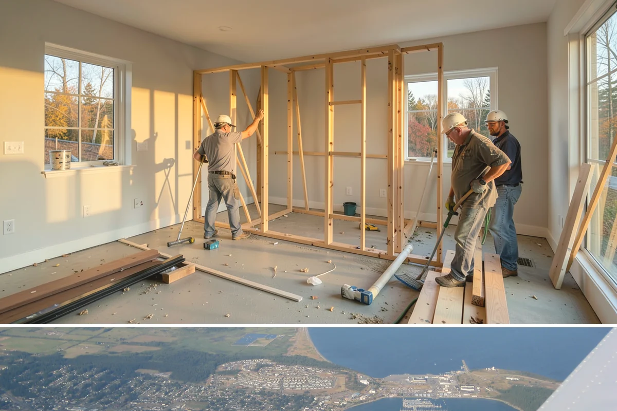 Wraparound Porch Construction in Oak Harbor, Island County, WA - The extended dry season from summer into early fall is best for the large-scale roof work a wraparound requires.