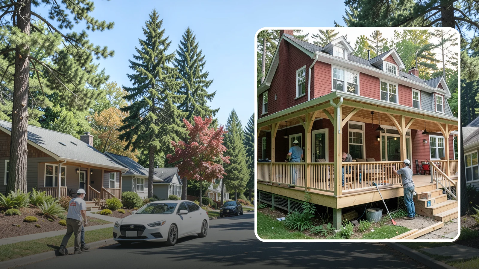 Wraparound Porch Construction in Orting, Pierce County, WA - Wraparound porch construction that wraps your home in classic, usable covered space.