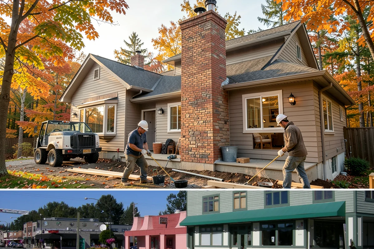 Wraparound Porch Construction in Snoqualmie, King County, WA - The extended dry season from summer into early fall is best for the large-scale roof work a wraparound requires.