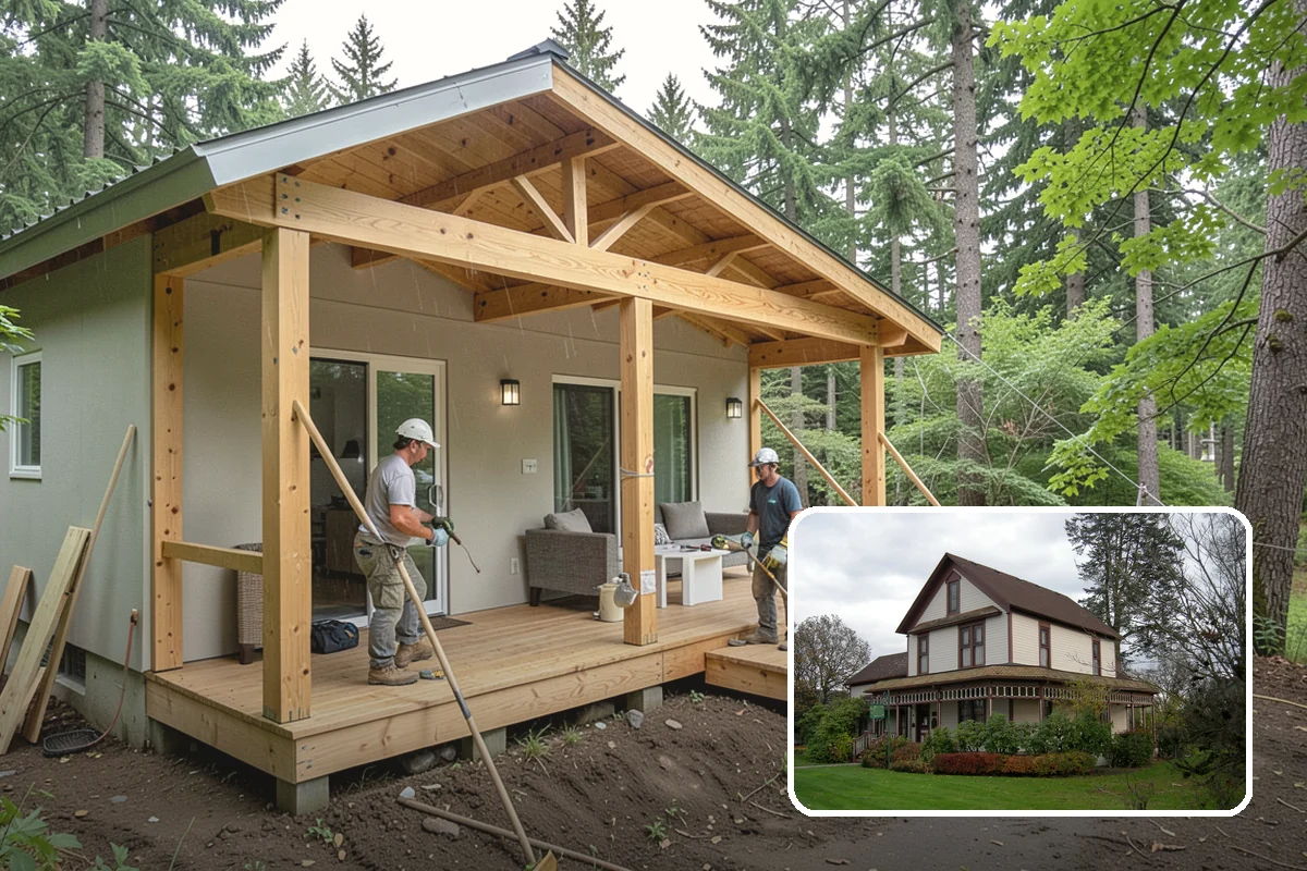 Wraparound Porch Construction in Sumner, Pierce County, WA - Adds iconic, timeless curb appeal