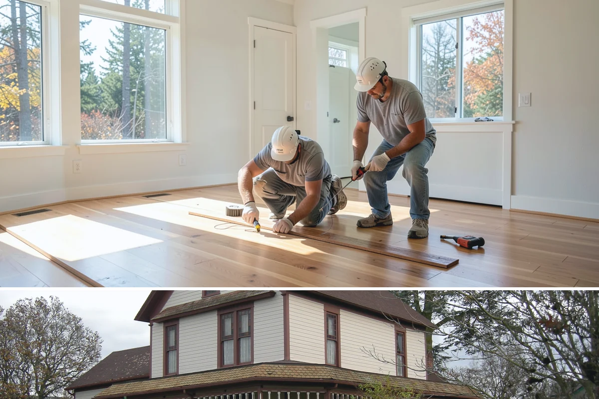 Wraparound Porch Construction in Sumner, Pierce County, WA - The extended dry season from summer into early fall is best for the large-scale roof work a wraparound requires.