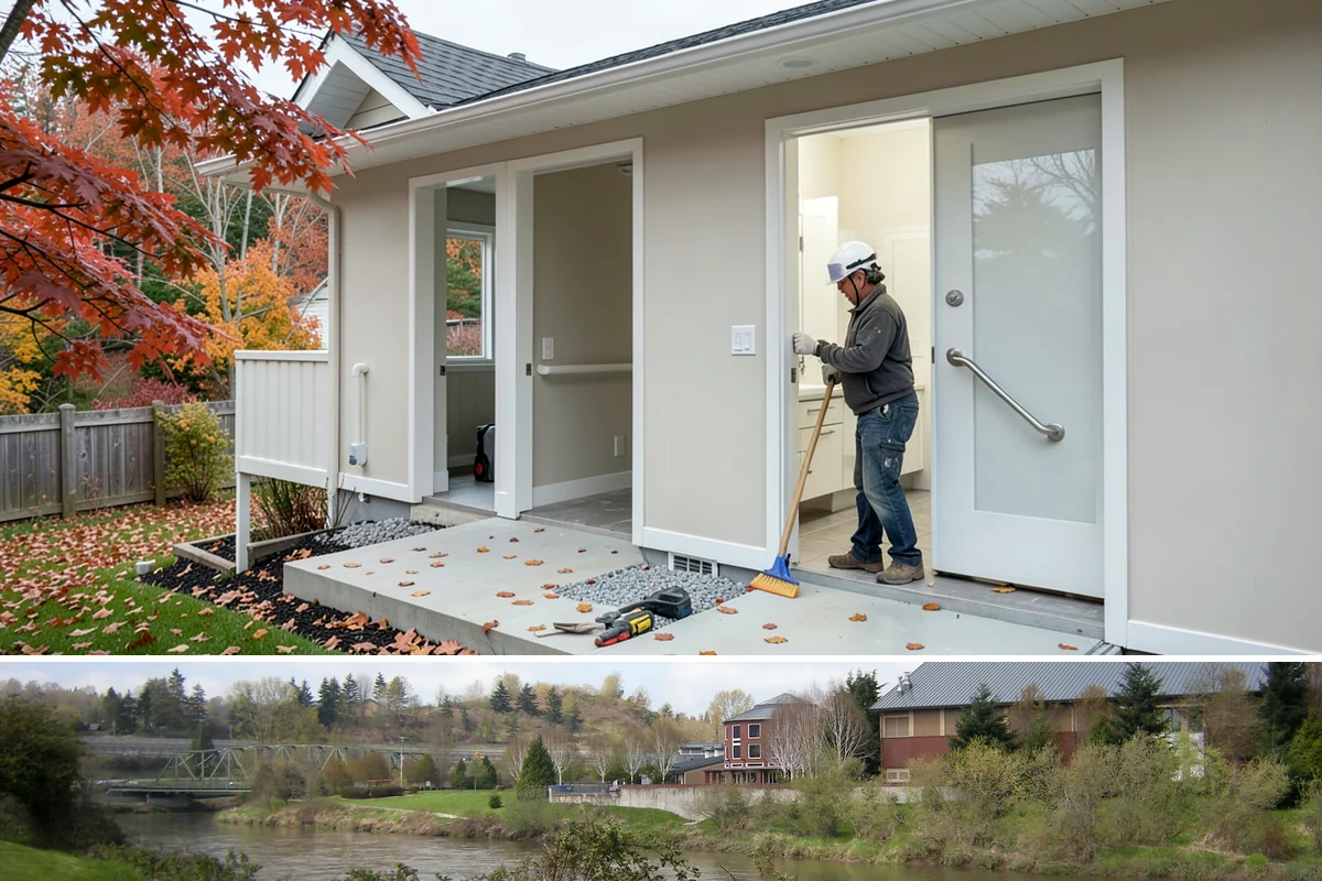 Wraparound Porch Construction in Tukwila, King County, WA - The extended dry season from summer into early fall is best for the large-scale roof work a wraparound requires.