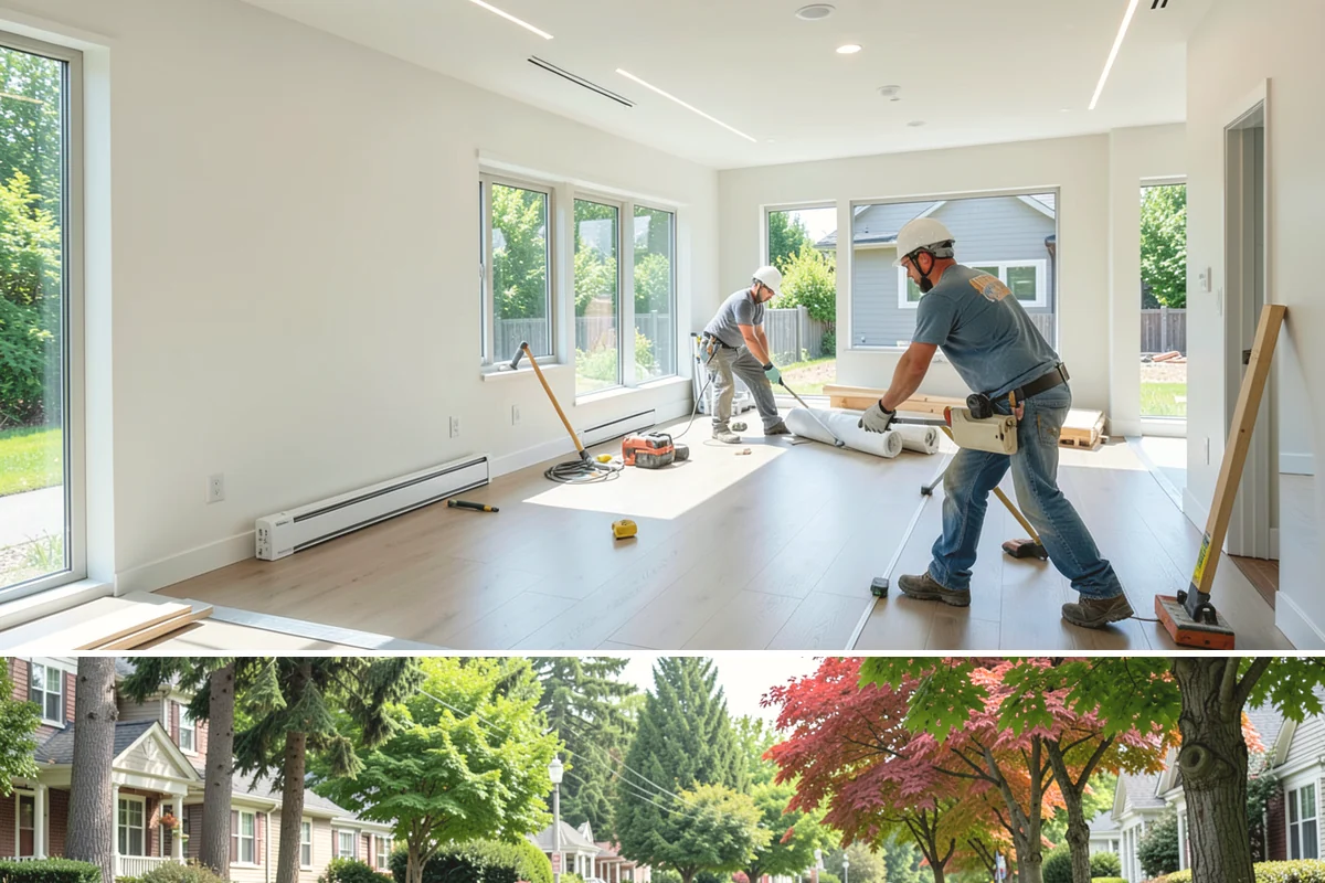 Zero-Step Entry Construction in Beaux Arts Village, King County, WA - Concrete and grading work goes fastest in the drier late-spring through early-fall window.