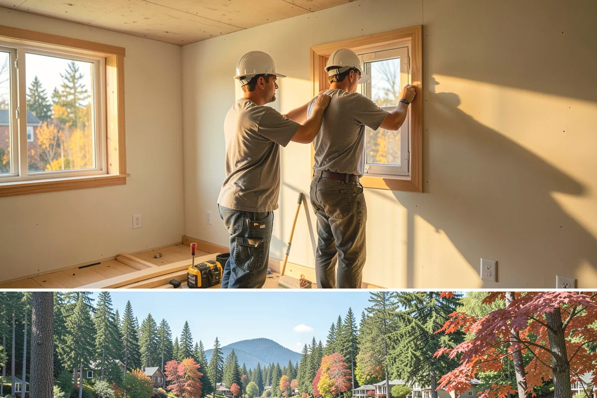 Zero-Step Entry Construction in Covington, King County, WA - Concrete and grading work goes fastest in the drier late-spring through early-fall window.