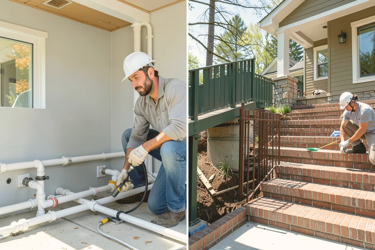 Zero-Step Entry Construction in Eatonville, Pierce County, WA - We survey the entry grade, drainage, and door threshold