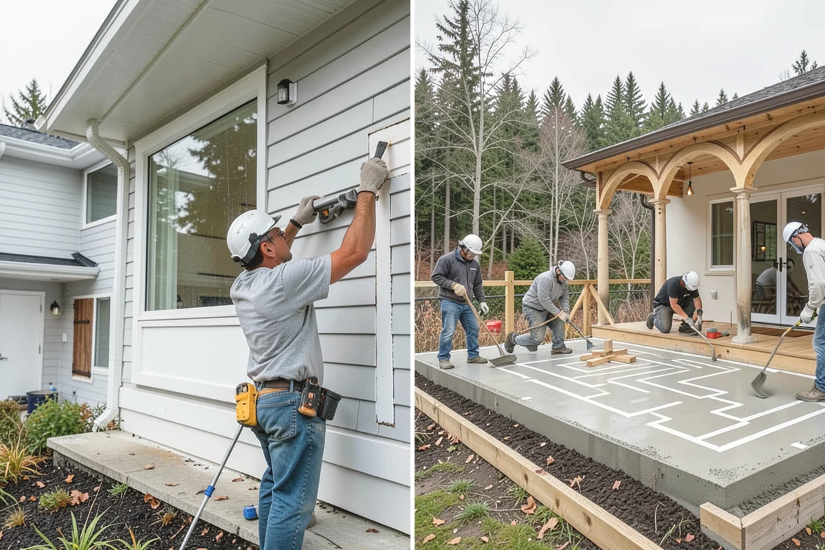 Zero-Step Entry Construction in Edgewood, Pierce County, WA - We survey the entry grade, drainage, and door threshold