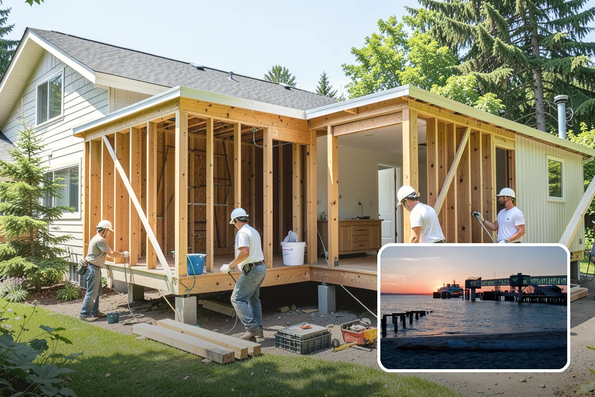 Zero-Step Entry Construction in Edmonds, Snohomish County, WA - Eliminates the entry stair that blocks safe access