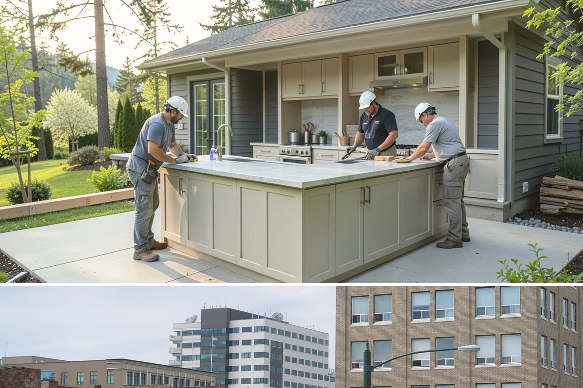 Zero-Step Entry Construction in Everett, Snohomish County, WA - Concrete and grading work goes fastest in the drier late-spring through early-fall window.