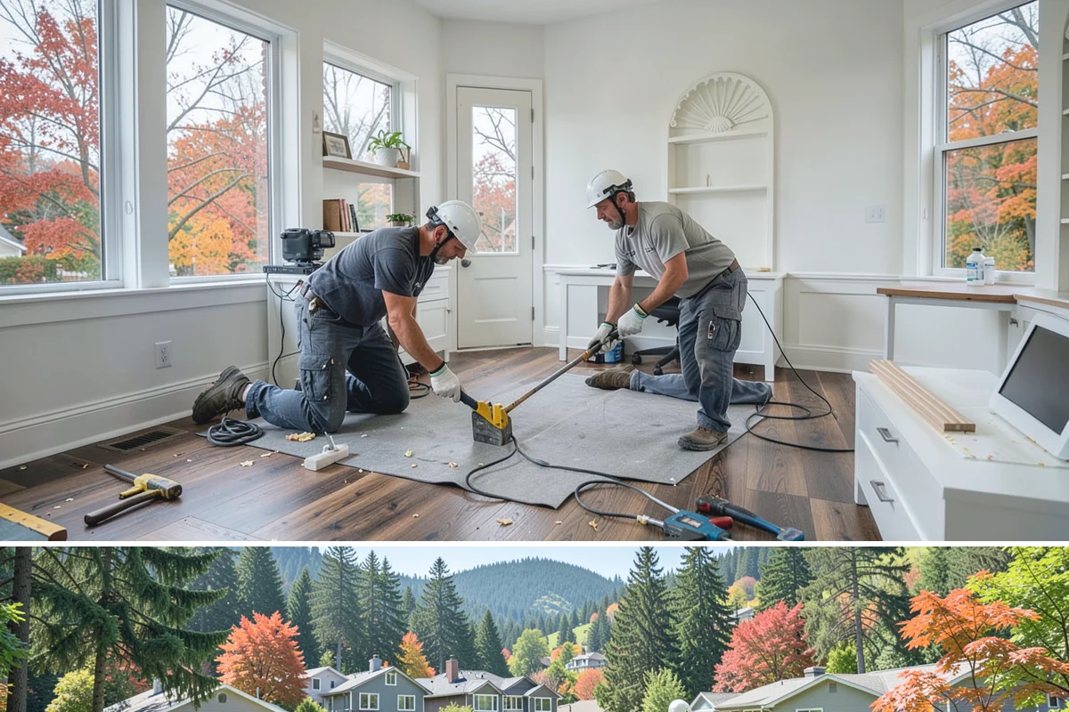 Zero-Step Entry Construction in Fircrest, Pierce County, WA - Concrete and grading work goes fastest in the drier late-spring through early-fall window.