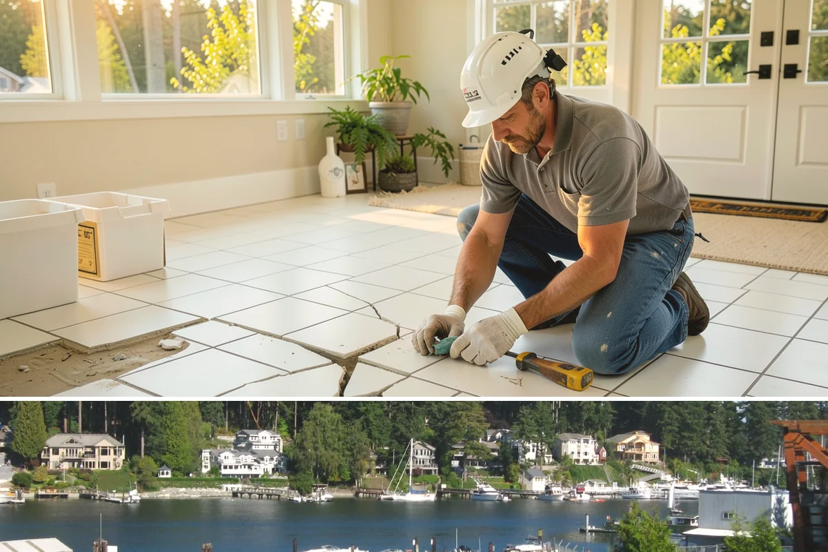 Zero-Step Entry Construction in Gig Harbor, Pierce County, WA - Concrete and grading work goes fastest in the drier late-spring through early-fall window.