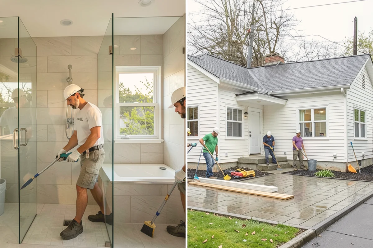 Zero-Step Entry Construction in Kent, King County, WA - We survey the entry grade, drainage, and door threshold