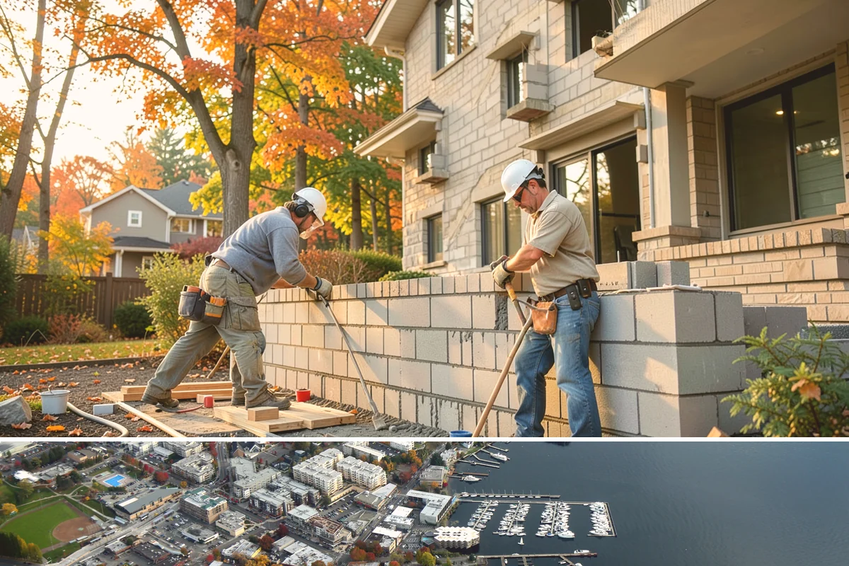 Zero-Step Entry Construction in Kirkland, King County, WA - Concrete and grading work goes fastest in the drier late-spring through early-fall window.