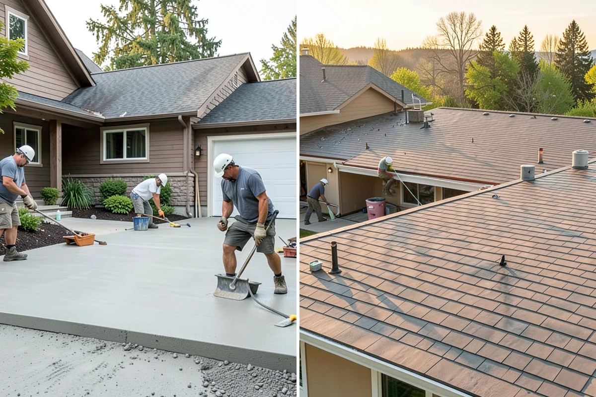 Zero-Step Entry Construction in Maple Valley, King County, WA - We survey the entry grade, drainage, and door threshold