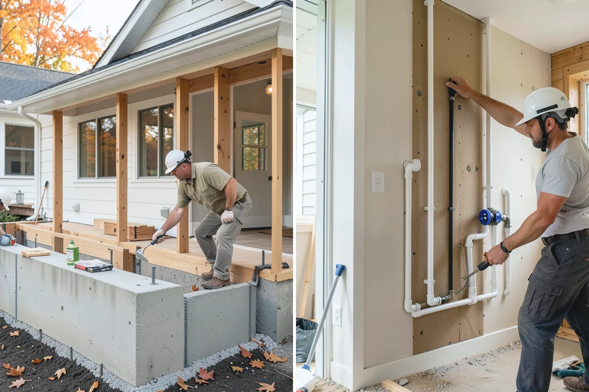 Zero-Step Entry Construction in Marysville, Snohomish County, WA - We survey the entry grade, drainage, and door threshold