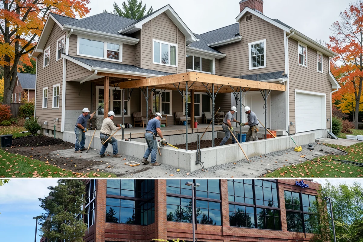 Zero-Step Entry Construction in Mountlake Terrace, Snohomish County, WA - Concrete and grading work goes fastest in the drier late-spring through early-fall window.