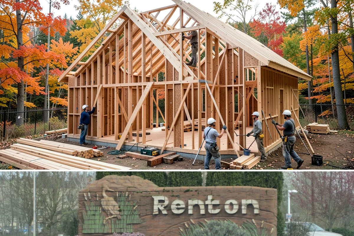 Zero-Step Entry Construction in Renton, King County, WA - Concrete and grading work goes fastest in the drier late-spring through early-fall window.