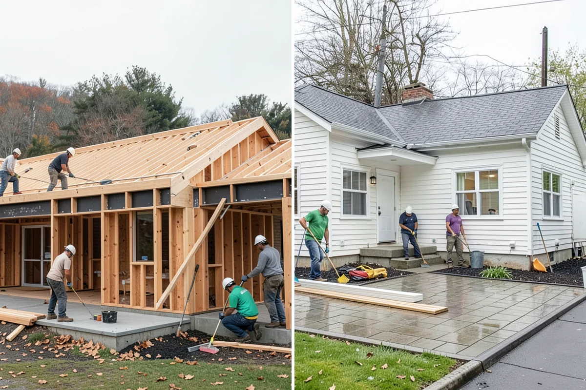 Zero-Step Entry Construction in Shoreline, King County, WA - We survey the entry grade, drainage, and door threshold