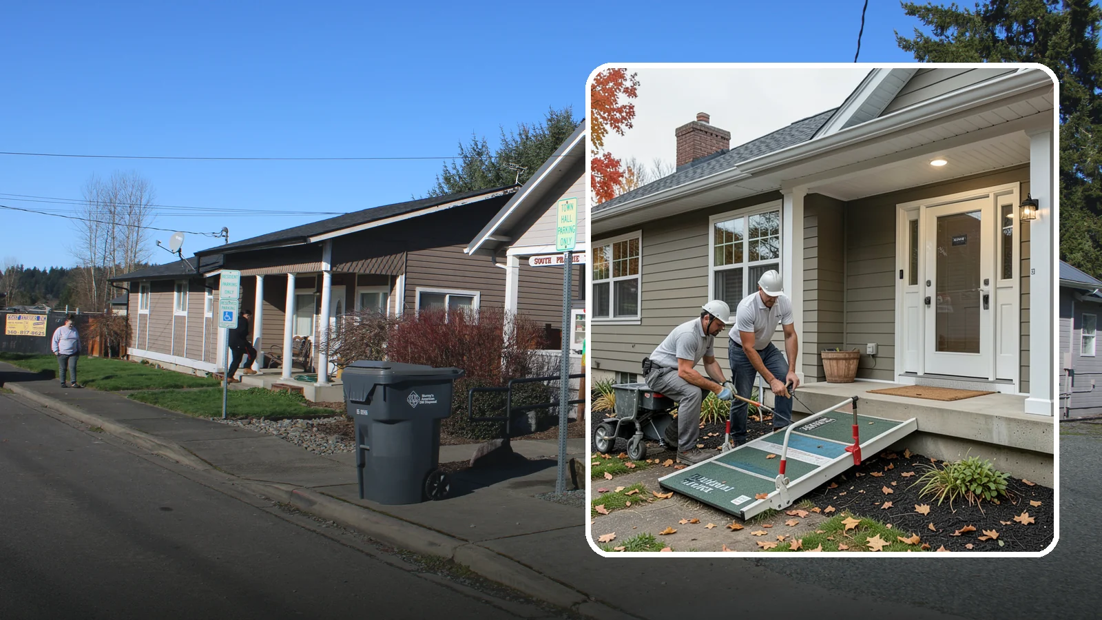 Zero-Step Entry Construction in South Prairie, Pierce County, WA - We create zero-step entries that let anyone reach the front door without navigating a single stair.