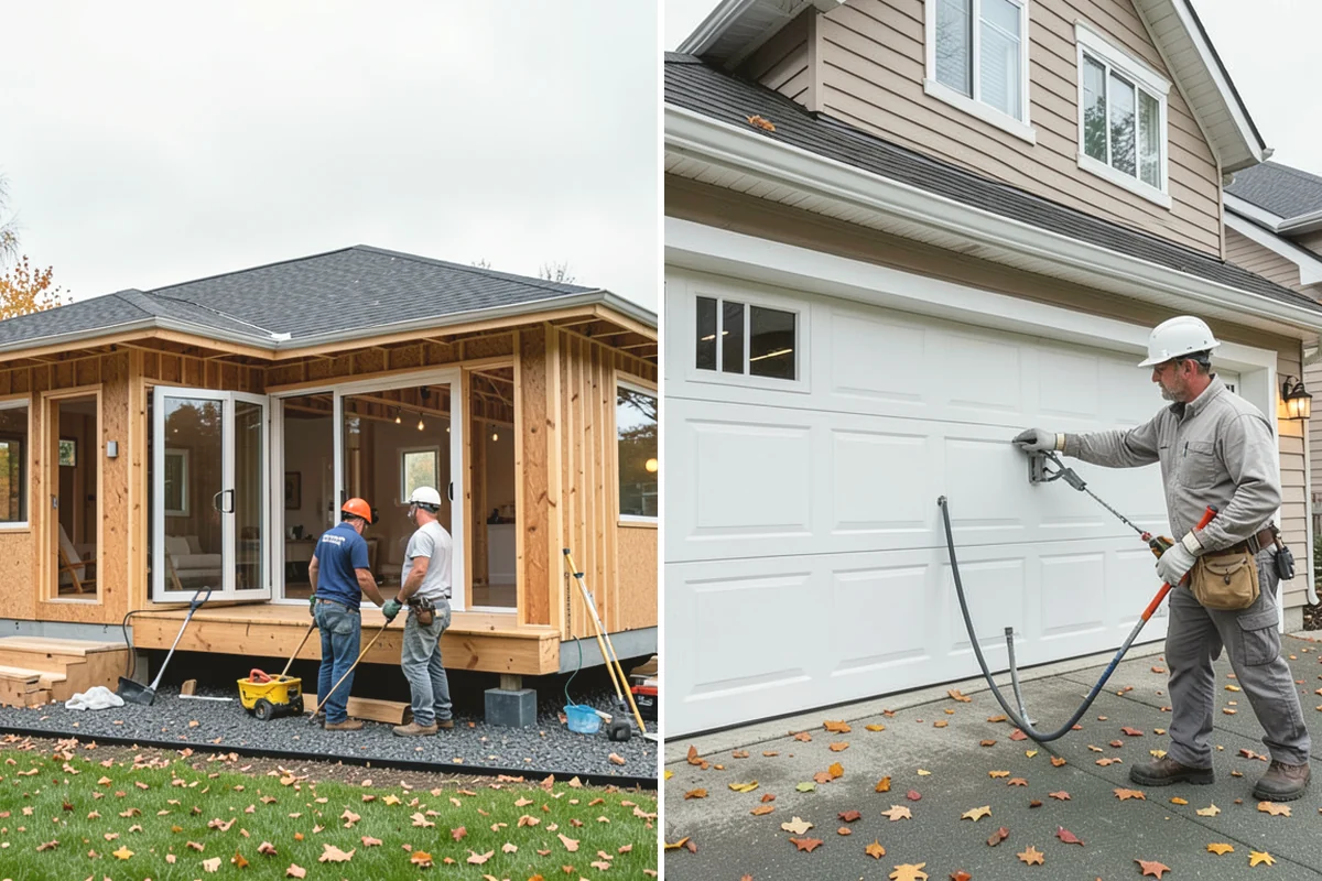 Zero-Step Entry Construction in Tacoma, Pierce County, WA - We survey the entry grade, drainage, and door threshold