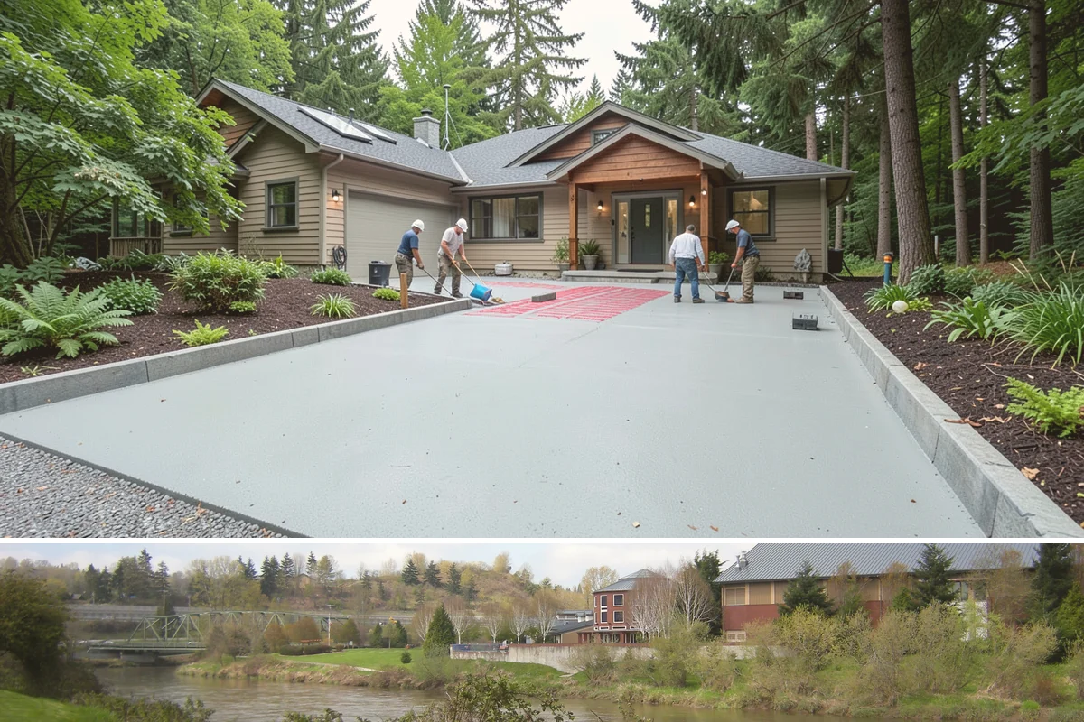 Zero-Step Entry Construction in Tukwila, King County, WA - Concrete and grading work goes fastest in the drier late-spring through early-fall window.