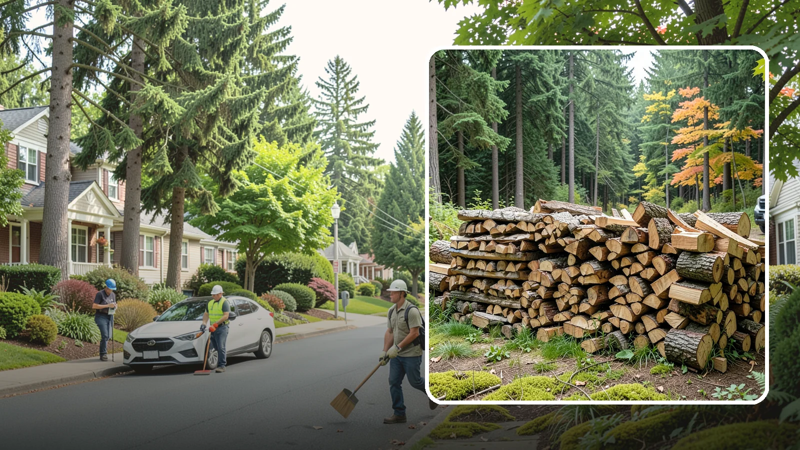 Air-Dried Firewood in Beaux Arts Village, King County, WA - Wood that has cured naturally outdoors through open-air seasoning for reliable burning.