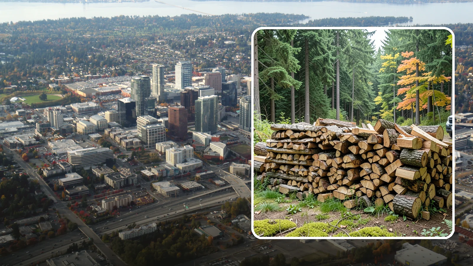 Air-Dried Firewood in Bellevue, King County, WA - Wood that has cured naturally outdoors through open-air seasoning for reliable burning.