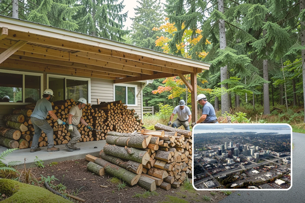 Air-Dried Firewood in Bellevue, King County, WA - Naturally cured without added energy cost