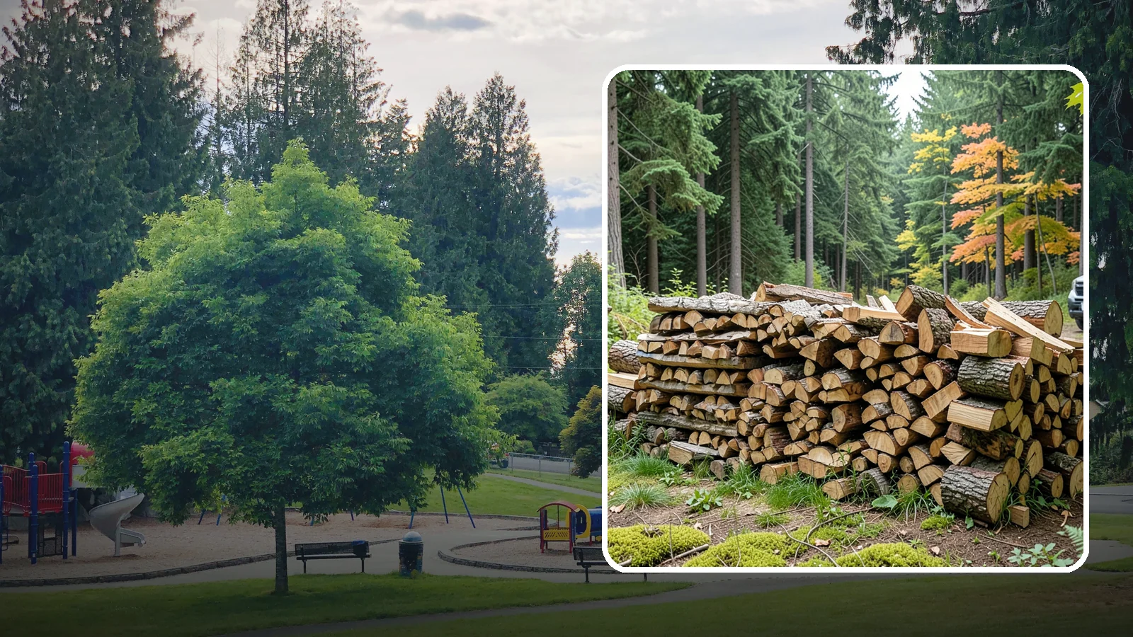 Air-Dried Firewood in Bonney Lake, Pierce County, WA - Wood that has cured naturally outdoors through open-air seasoning for reliable burning.