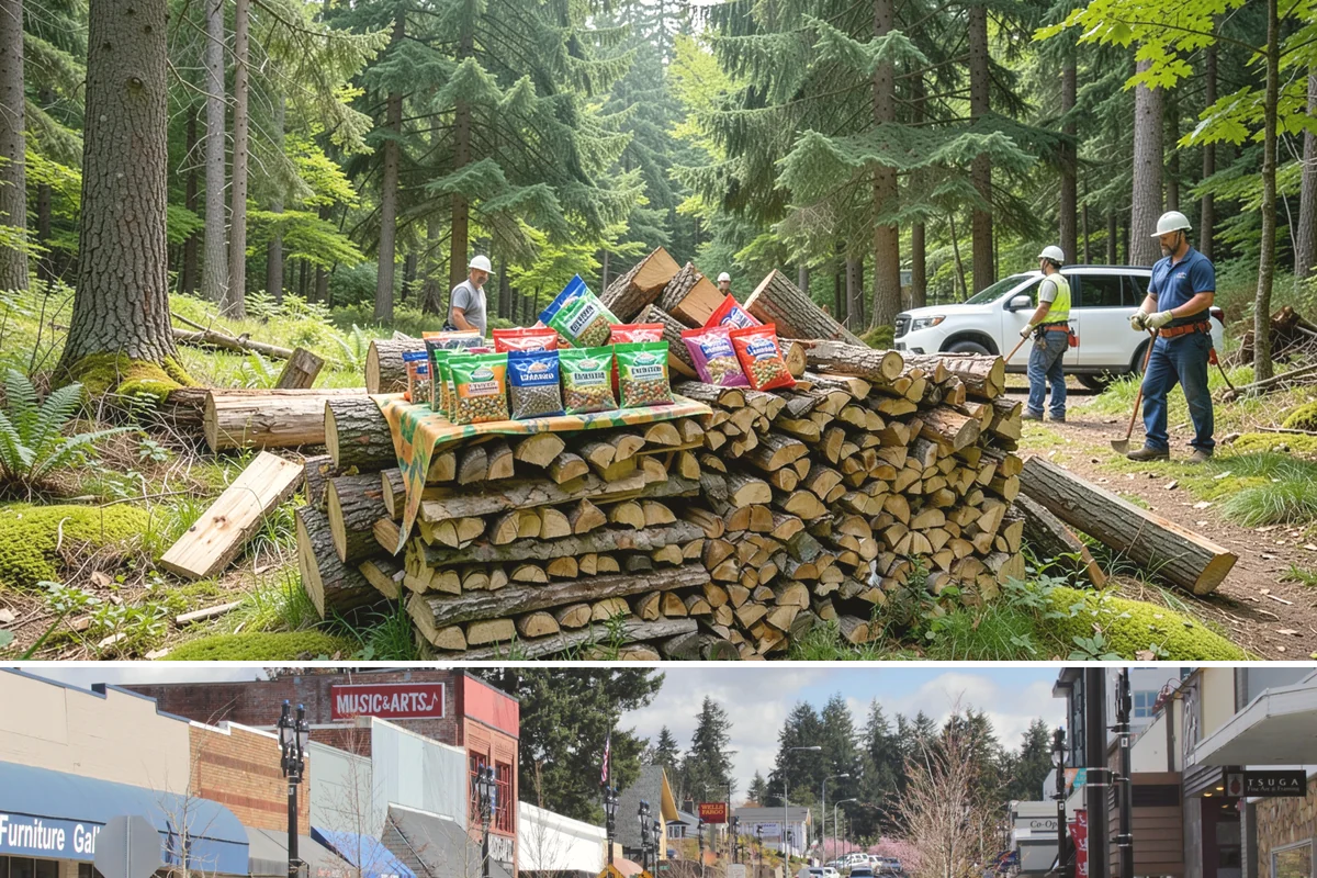 Air-Dried Firewood in Bothell, King County, WA - Available year-round, though spring and summer orders give you the widest selection of well-cured stock.