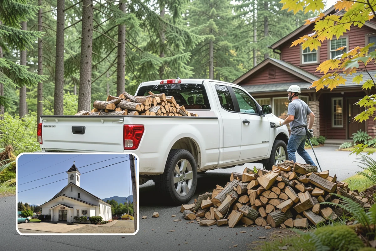 Air-Dried Firewood in Concrete, Skagit County, WA - Naturally cured without added energy cost