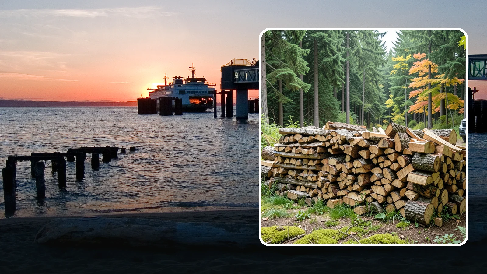 Air-Dried Firewood in Edmonds, Snohomish County, WA - Wood that has cured naturally outdoors through open-air seasoning for reliable burning.