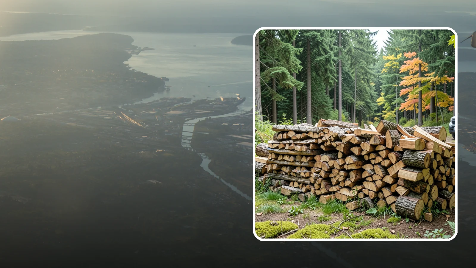 Air-Dried Firewood in Fife, Pierce County, WA - Wood that has cured naturally outdoors through open-air seasoning for reliable burning.