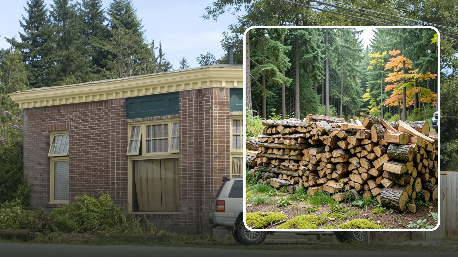 Air-Dried Firewood in Hamilton, Skagit County, WA - Wood that has cured naturally outdoors through open-air seasoning for reliable burning.