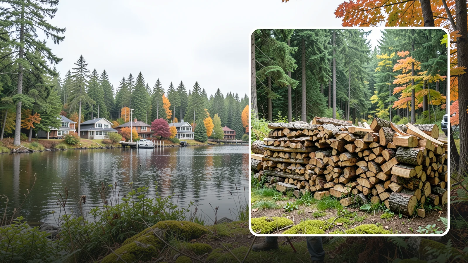 Air-Dried Firewood in La Conner, Skagit County, WA - Wood that has cured naturally outdoors through open-air seasoning for reliable burning.