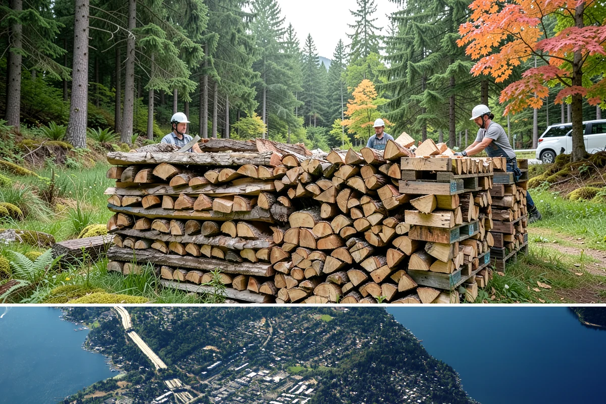 Air-Dried Firewood in Mercer Island, King County, WA - Available year-round, though spring and summer orders give you the widest selection of well-cured stock.