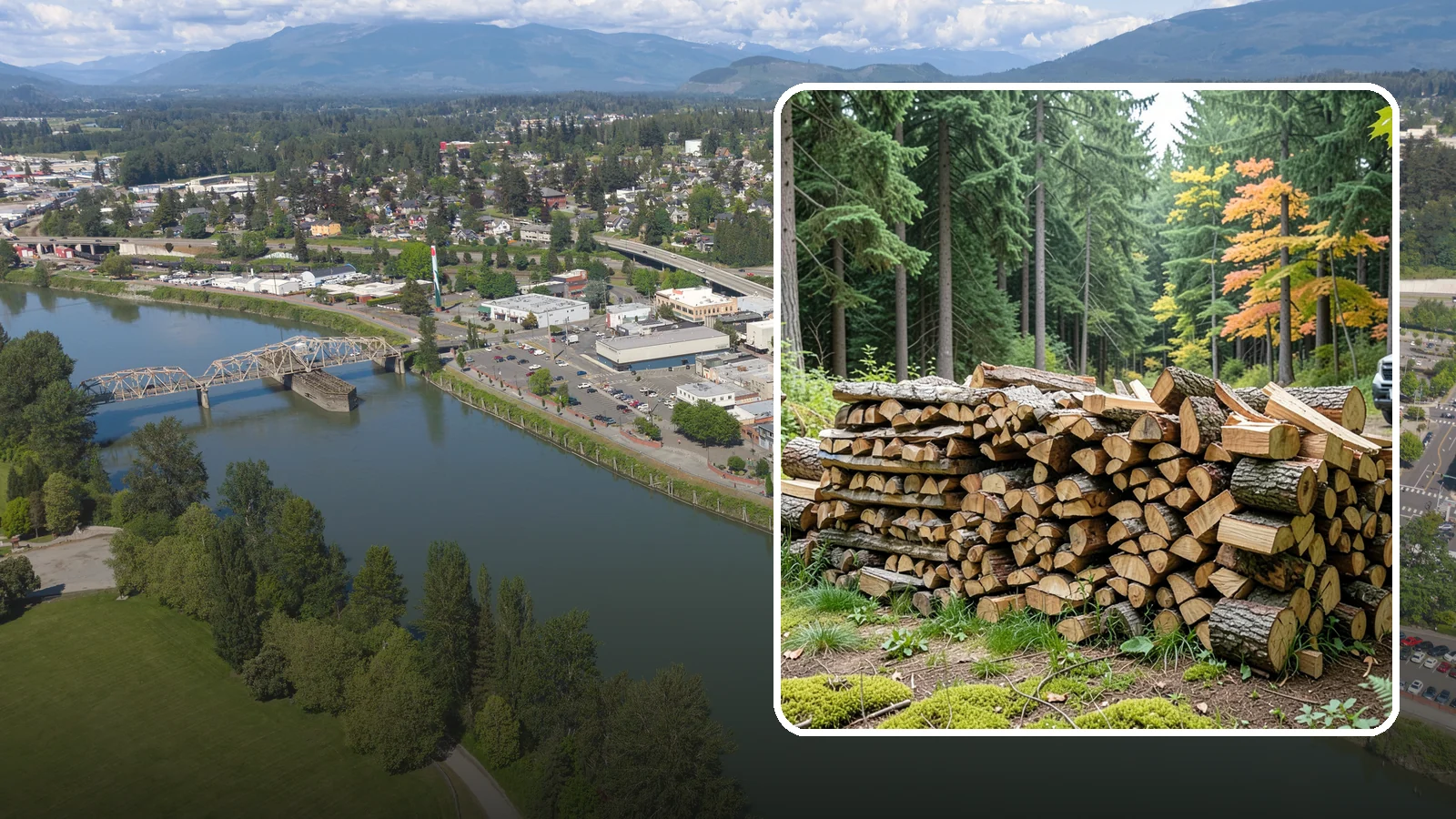 Air-Dried Firewood in Mount Vernon, Skagit County, WA - Wood that has cured naturally outdoors through open-air seasoning for reliable burning.