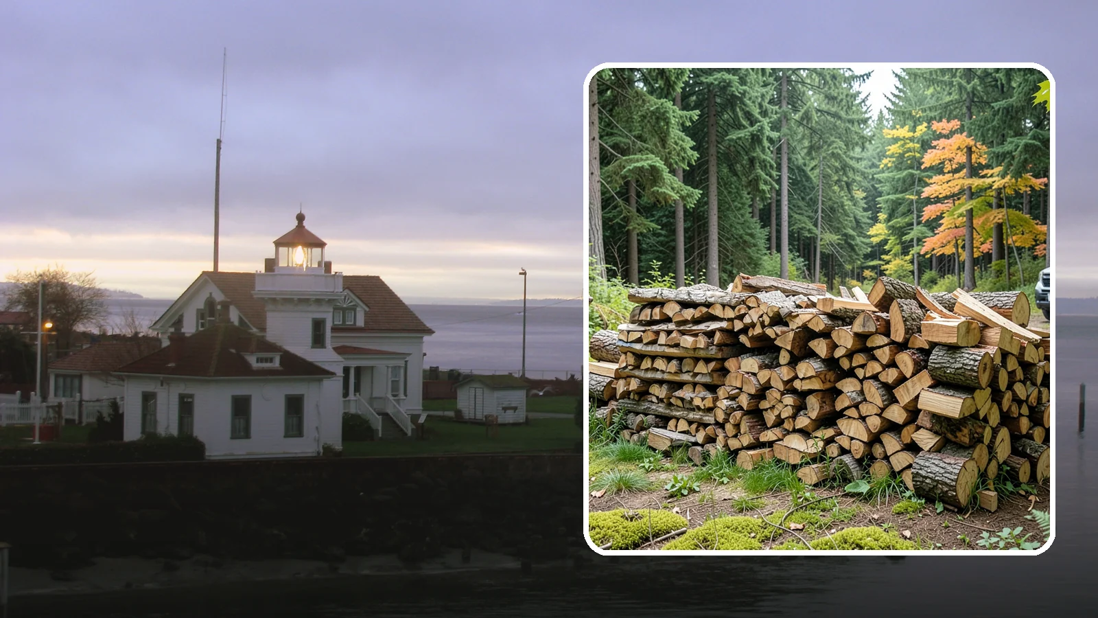 Air-Dried Firewood in Mukilteo, Snohomish County, WA - Wood that has cured naturally outdoors through open-air seasoning for reliable burning.