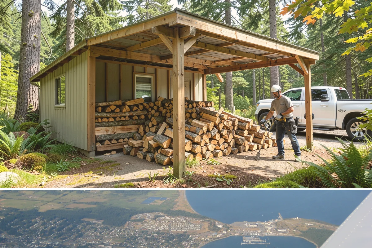 Air-Dried Firewood in Oak Harbor, Island County, WA - Available year-round, though spring and summer orders give you the widest selection of well-cured stock.