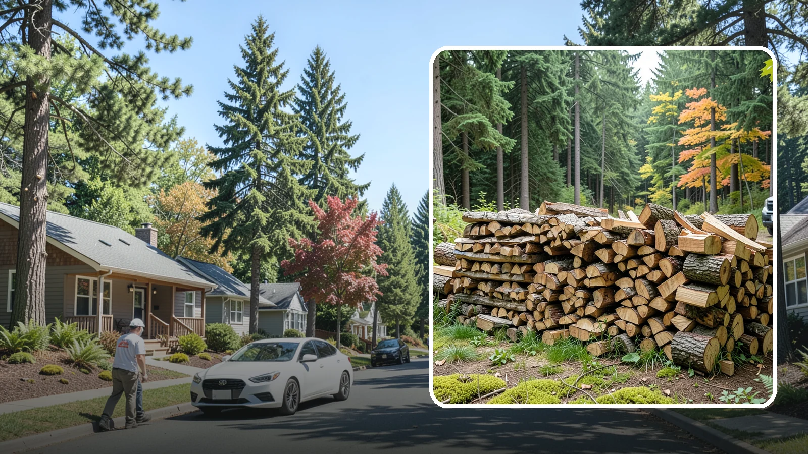 Air-Dried Firewood in Orting, Pierce County, WA - Wood that has cured naturally outdoors through open-air seasoning for reliable burning.