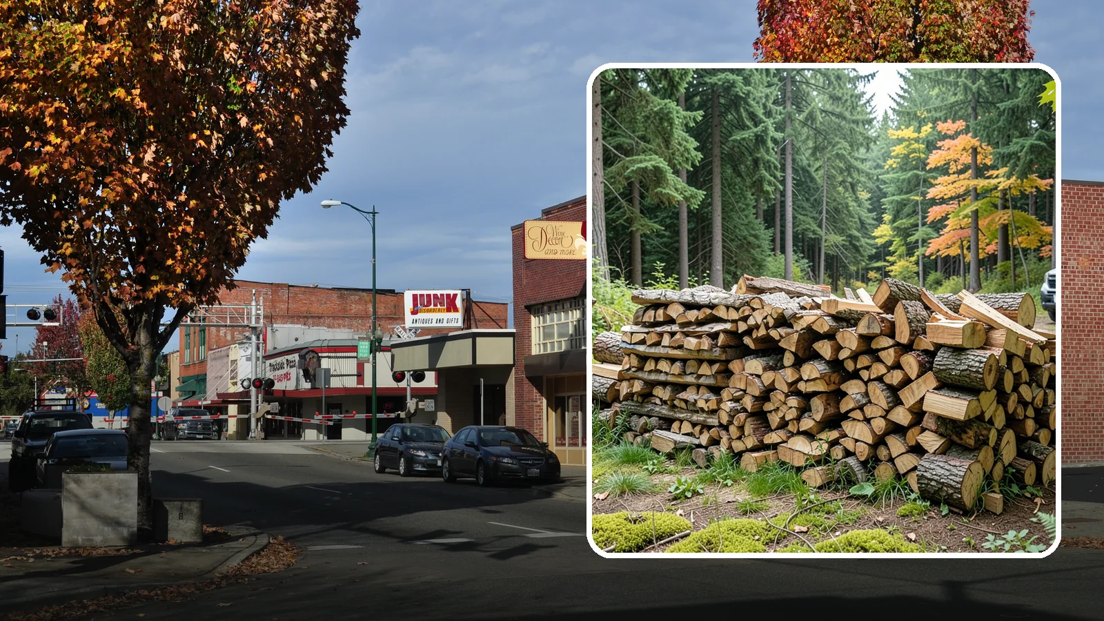 Air-Dried Firewood in Puyallup, Pierce County, WA - Wood that has cured naturally outdoors through open-air seasoning for reliable burning.