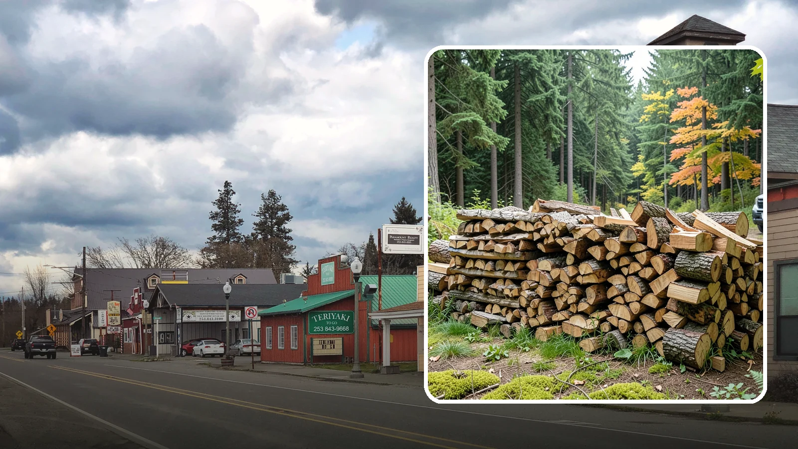 Air-Dried Firewood in Roy, Pierce County, WA - Wood that has cured naturally outdoors through open-air seasoning for reliable burning.