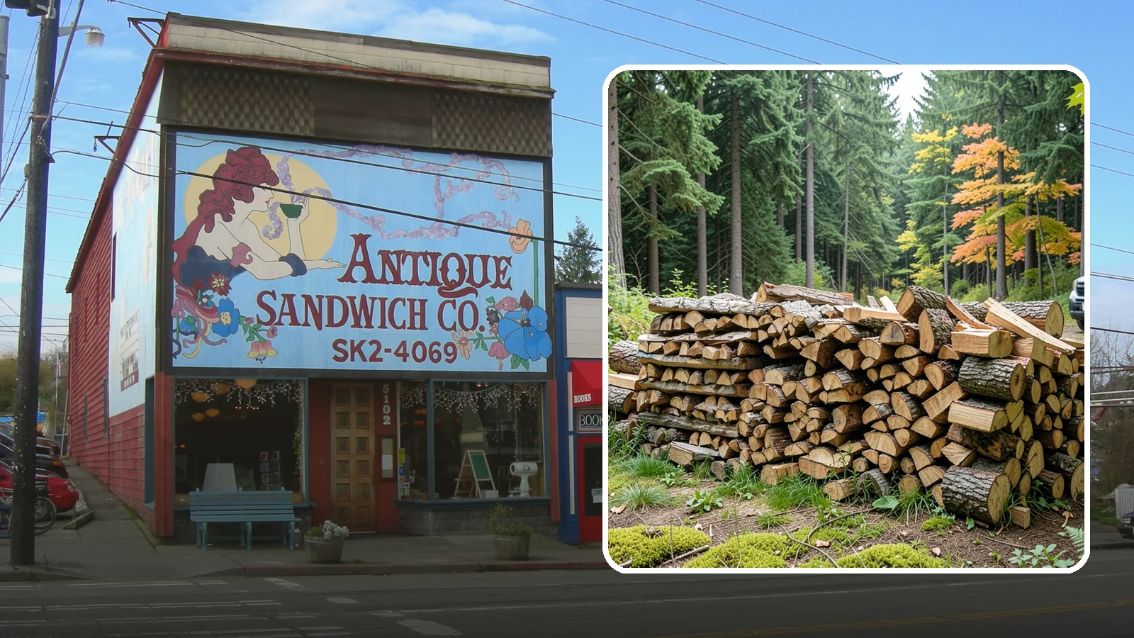 Air-Dried Firewood in Ruston, Pierce County, WA - Wood that has cured naturally outdoors through open-air seasoning for reliable burning.