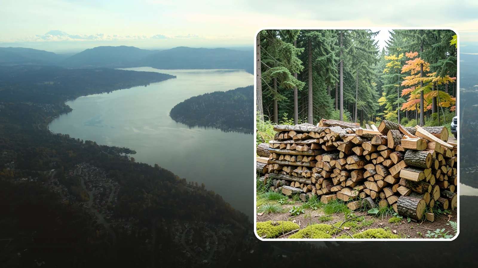 Air-Dried Firewood in Sammamish, King County, WA - Wood that has cured naturally outdoors through open-air seasoning for reliable burning.