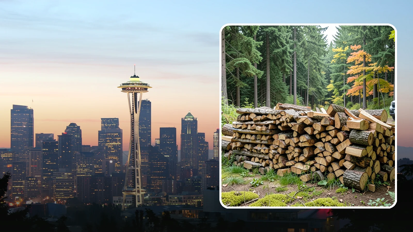 Air-Dried Firewood in Seattle, WA - Wood that has cured naturally outdoors through open-air seasoning for reliable burning.