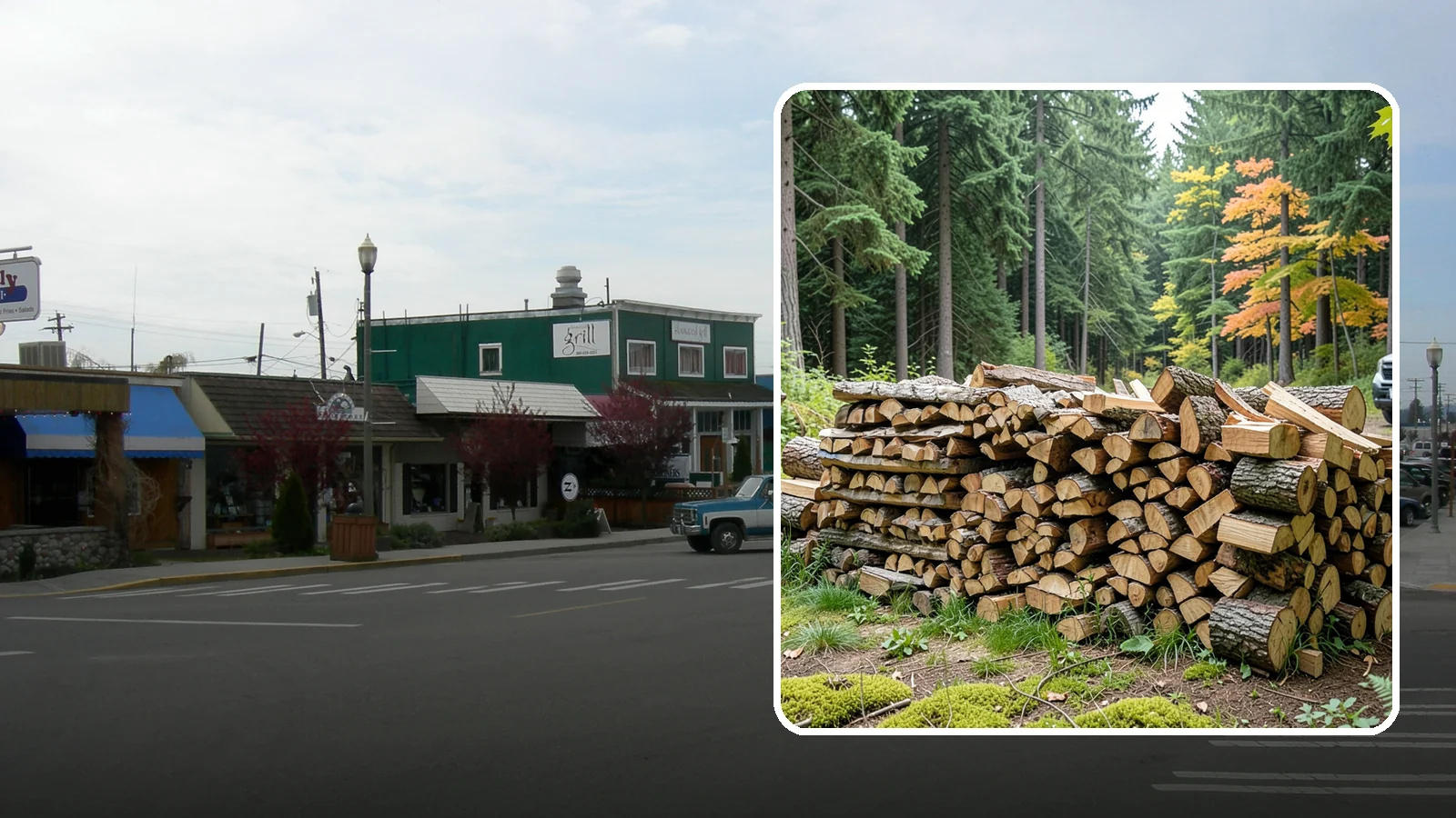 Air-Dried Firewood in Stanwood, Snohomish County, WA - Wood that has cured naturally outdoors through open-air seasoning for reliable burning.