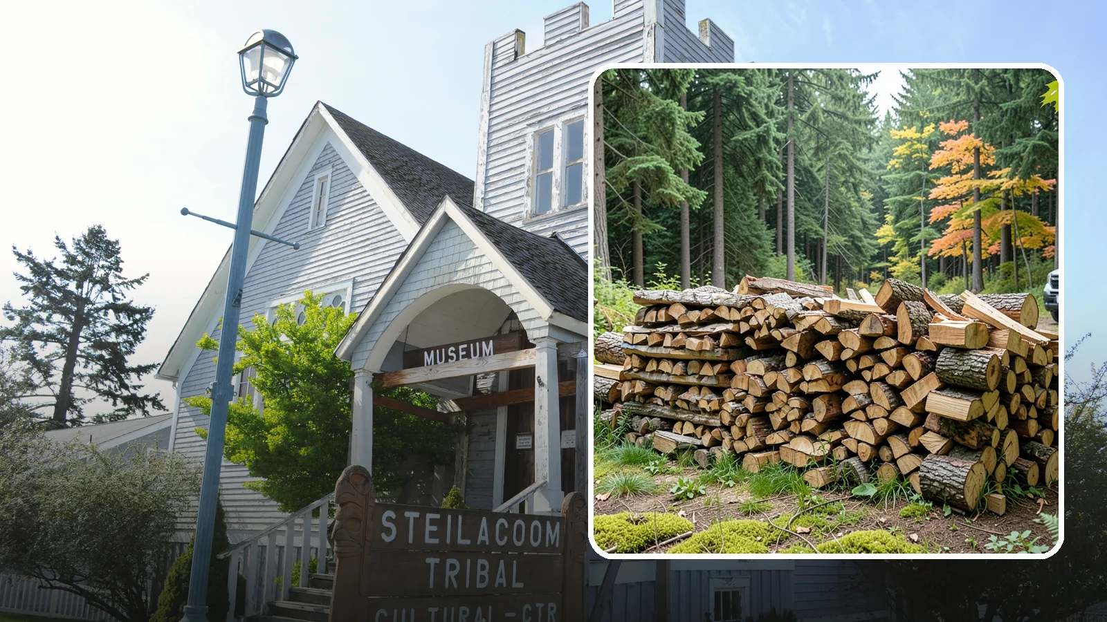 Air-Dried Firewood in Steilacoom, Pierce County, WA - Wood that has cured naturally outdoors through open-air seasoning for reliable burning.