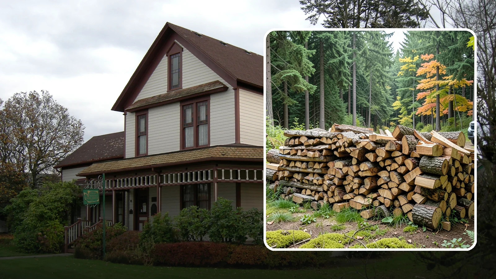Air-Dried Firewood in Sumner, Pierce County, WA - Wood that has cured naturally outdoors through open-air seasoning for reliable burning.