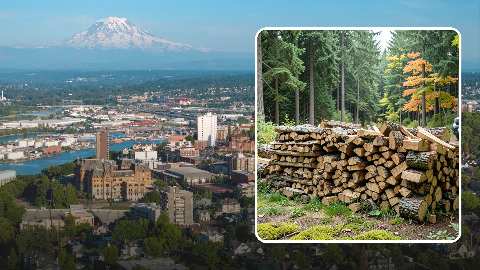 Air-Dried Firewood in Tacoma, Pierce County, WA - Wood that has cured naturally outdoors through open-air seasoning for reliable burning.