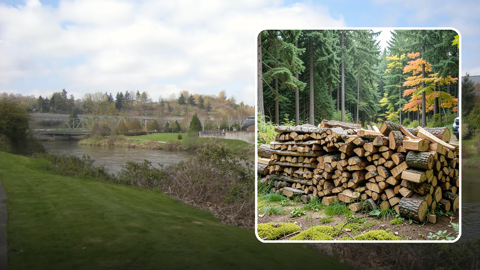 Air-Dried Firewood in Tukwila, King County, WA - Wood that has cured naturally outdoors through open-air seasoning for reliable burning.