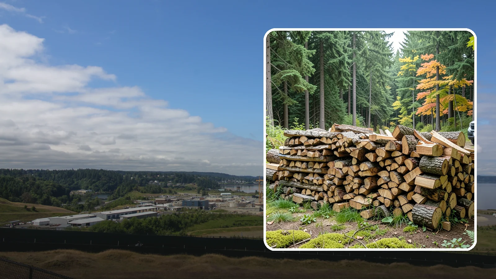 Air-Dried Firewood in University Place, Pierce County, WA - Wood that has cured naturally outdoors through open-air seasoning for reliable burning.